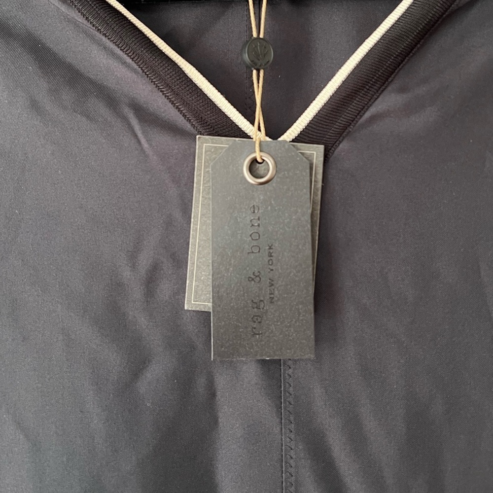 NWT Rag & Bone Long Sleeve Maude Silk Dress in Caviar - Picture 9 of 10
